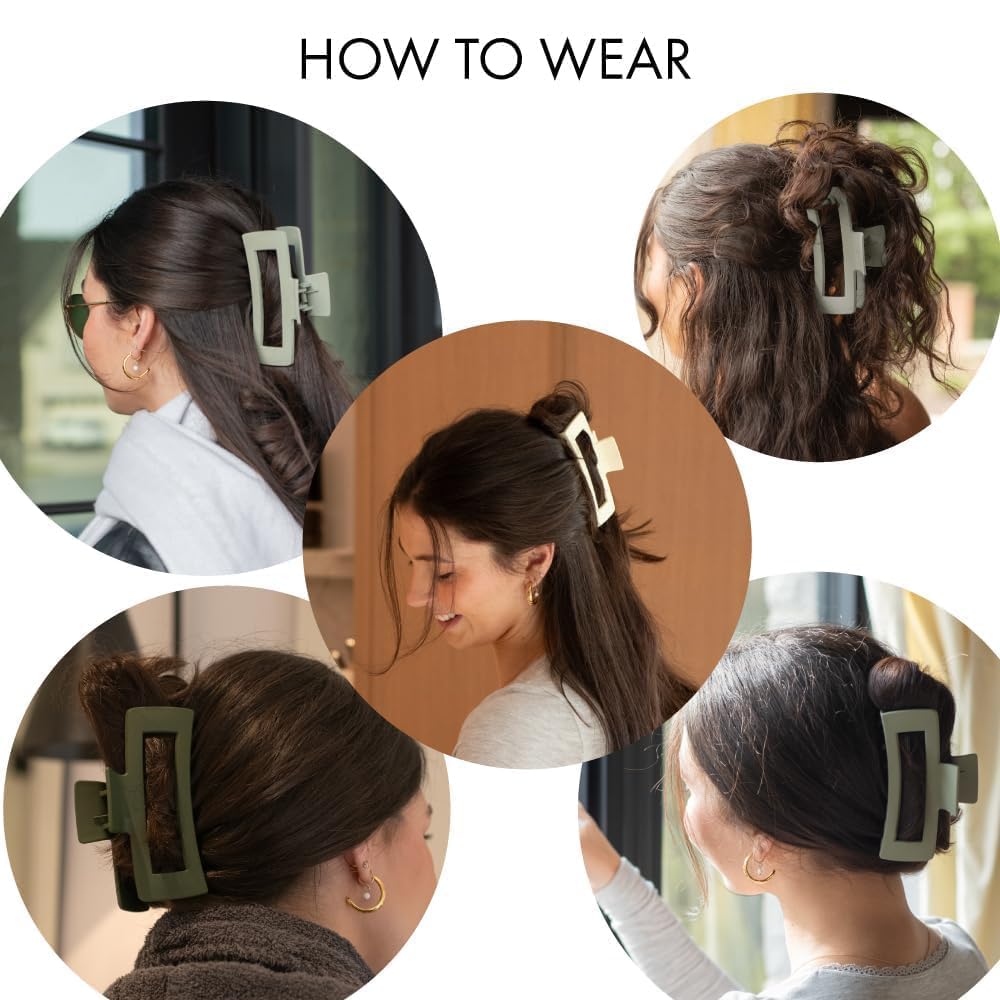 Silicone Hair Claw Clips for Women | Flexible Bendable Cloud Clips